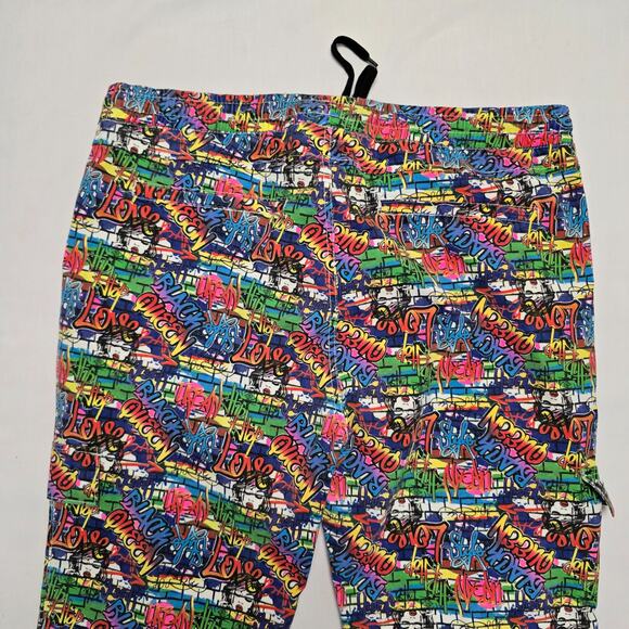 LoveLove Women's Graffiti Print Jogger Pants 3X Colorful Streetwear - Picture 9 of 16